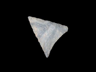 1 3/8" x 1 1/8" Clarksville Pt, found at The Beaver Site on the Marvin Farm in Attleboro,