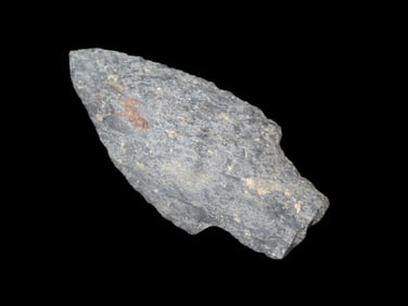 2 1/2" X 1 5/16" Morrow Mountain Straight Base, found at The Beaver Site on the Marvin Farm in