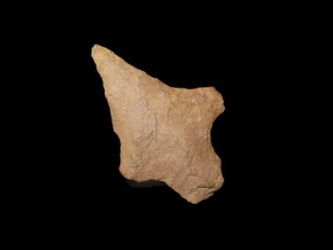 1 5/8" x 1 1/8" Morrow Mountain Straight Base, found at The Beaver Site on the Marvin Farm in