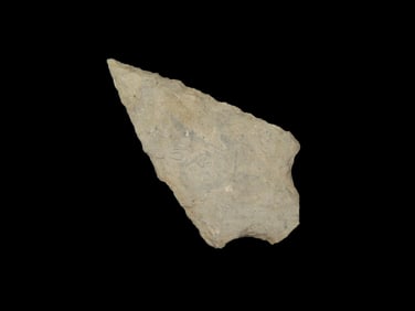 2" x 1" Morrow Mountain, found 1920-1930 at The Beaver Site on the Marvin Farm in Attleboro,