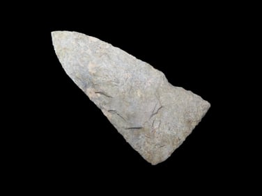 1 7/8" x 1" Clarksville, Grey Rhyolite, found at The Beaver Site on the Marvin Farm in Attleboro,