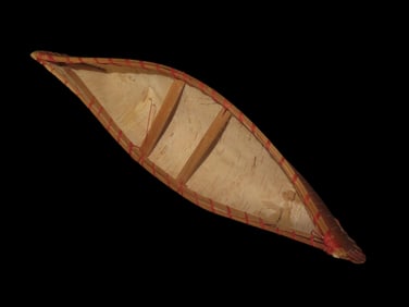 13" x 3 3/4" x 3 3/4" Birch Bark Canoe