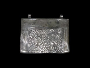 2 1/4" x 1 3/4" x 5/16" Antique Handmade Hindu Pendant, 1920-1940