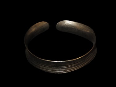 2 1/2" Silvertone Bangle Bracelet from Asia