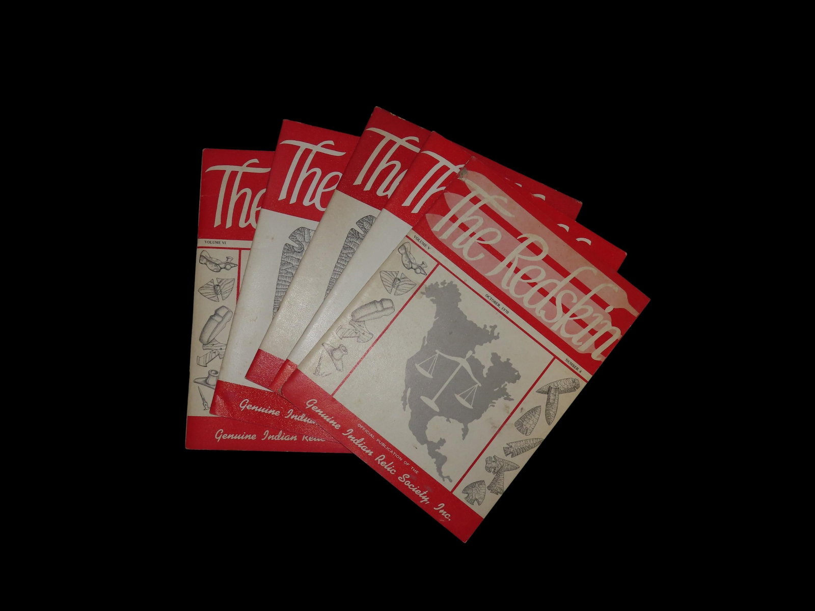 Lot of 5 Issues of "The Redskin" Magazine: Lot of 5 Issues of "The Redskin" Magazine