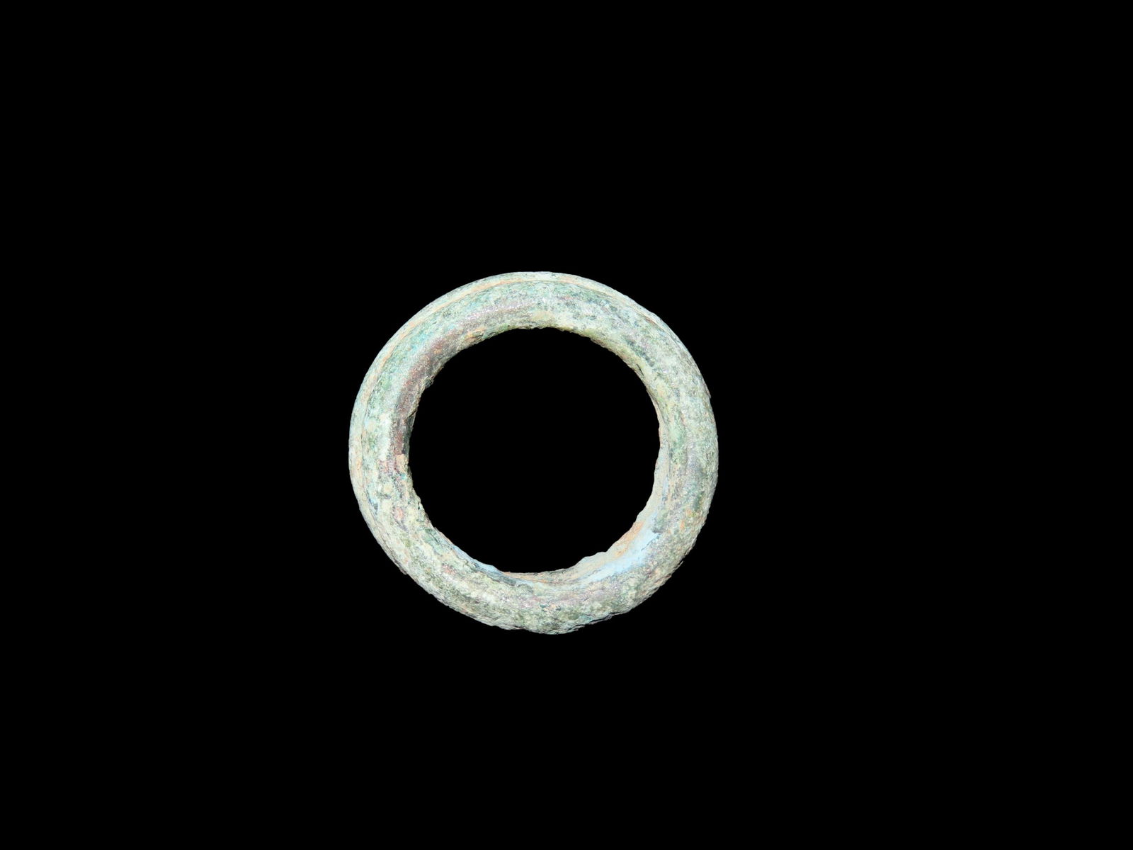 1" Rare African Bronze Yoruba Manilla Currency Ring Nigeria 17th-19th (1 of 4)
