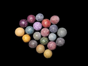 Collection Of Early Marbles Clay 1830's-1920's