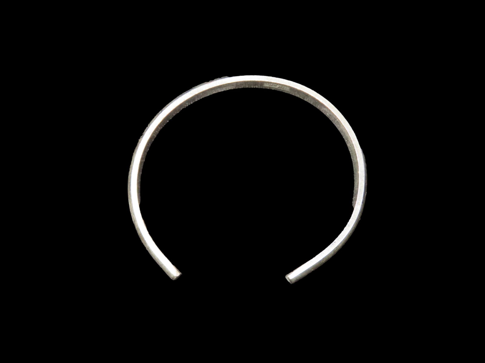 2 3/4" Asia Silver Bracelet With Unique Design Stamped (1 of 5)