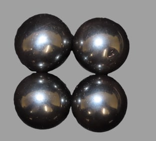 Lot of 4 Magnetic Hematite Spheres