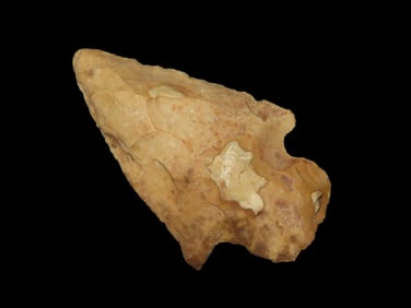 2 7/16" x 1 7/16" Hopewell, Motley COA, found in Greene Co., Missouri, Ex Terry Allen Collection