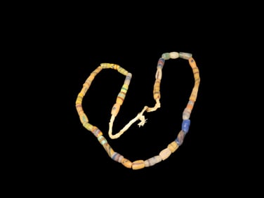 Authentic Sand Cast Trade Bead Necklace Africa