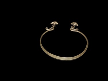 Asia Silver Bracelet With Unique Design Stamped