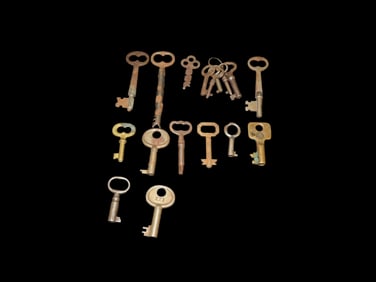 Collection Of Antique Keys Skeleton Key