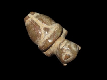 1" 1/8 Old Chinese Hongshan Culture Jade Effigy Carving Pendant