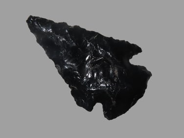 1" 5/8 Hells Canyon Corner Notch Obsidian Arrowhead Lake County Oregon