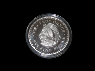 1" Mayan Calendar Coin Silver