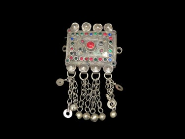 2" 3/8 Antique Early Charm Pendant Hindu Belly Dancer 1920's-1940's