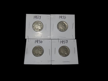 Nice Set of Early 1900's Buffalo Nickels-see photos for years
