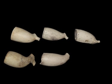 Lot of 5 Antique German Kaolin Pipes