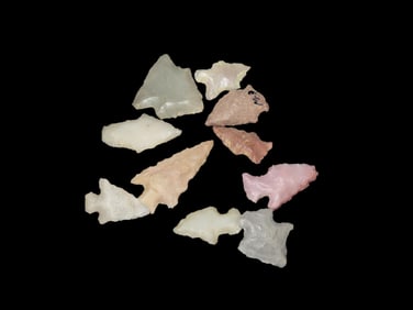 Group of Birdpoints/Fort Ancient Triangles, found in Kentucky & Tennessee