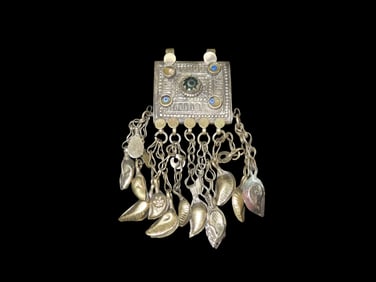 Vintage Handmade 1920's-1940's Tinkling Pendant, India, Belly Dancer