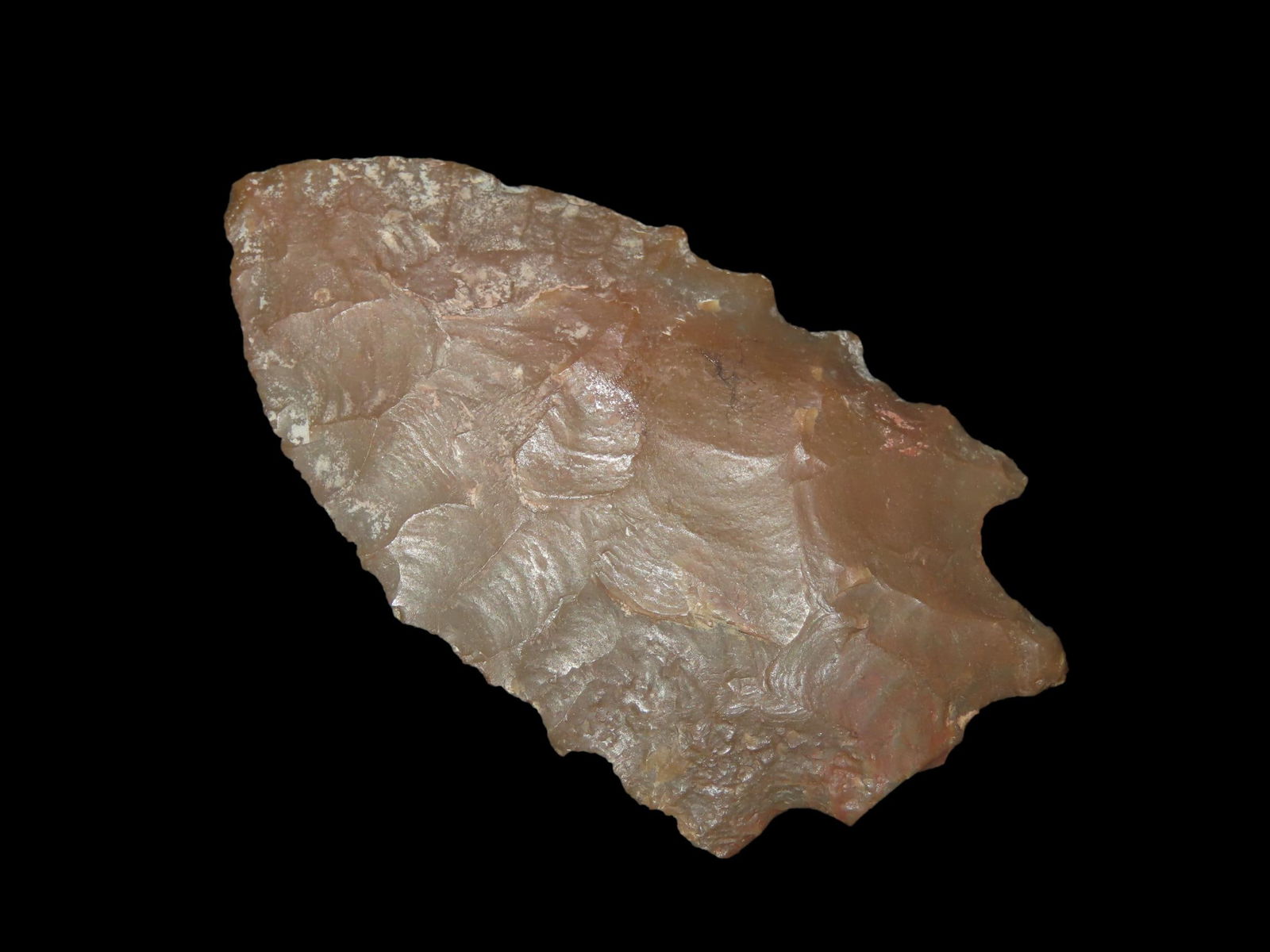 2 3/4" Carter Cave Merkle, Serrated, found in Kentucky, Ex Walt McIntire Collection (1 of 4)