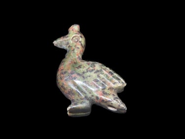 1 1/2" x 1" Pre-Columbian Mayan/Aztec Style Jade Bird Effigy Pendant, from Belize