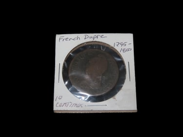1795-1800 French Dupre 10 Centimes Coin