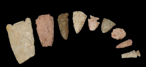 Collection of Various Arrowheads