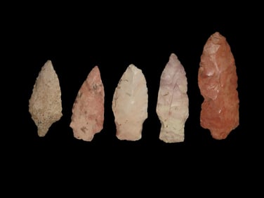 Collection of Various Arrowheads