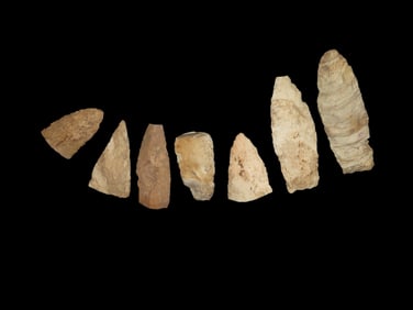 Collection of Various Arrowheads