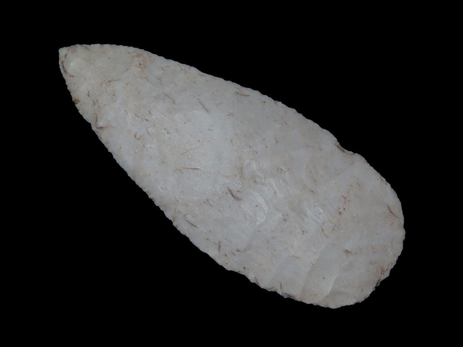 5 3/16" X 2 1/4" Archaic Knife, Motley COA, Found in Adams County IL.: 5 3/16" X 2 1/4" Archaic Knife, Motley COA, Found in Adams County IL.