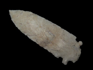 4 5/8" X 1 9/16" Double Notched Point, Motley COA, Found in Pike County MO.