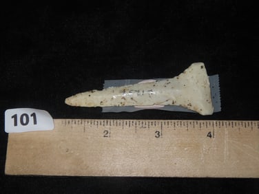 2 15/16" X 1 1/8" Drill, Motley COA, Found in Brown County IL., Ex Herb Mangold Collection