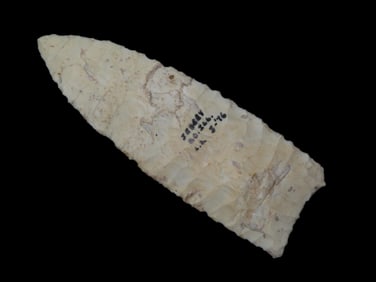 4 1/4" X 1 7/16" Sloan/ Dalton, Motley COA, Found in Jersey County IL., Ex Herb Mangold Collection