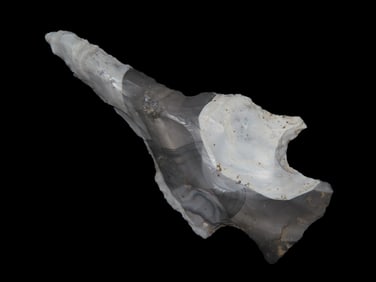 3 1/4" X 1 1/2" Hopewell Drill, Motley COA, Found in Pettis County MO., Ex Herb Mangold Collection