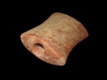 2 7/8" X 2" X 13/16" Hourglass Bannerstone, Partain COA, Jackson COA, Found in St. Clair County IL.