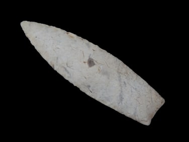 3 5/8" X 1 1/16" Agate Basin, Partain COA, Found in Pike County IL.