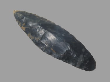 4 1/16" X 1 1/4" Adena Knife, Bennett COA, Found in Indiana, Ex. James Hinson Collection