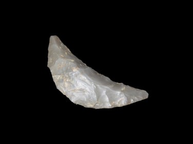 1 1/2" X 5/8" Lunate Crescent (Type I "Quarter Moon" Variety), Gray Chert, Stermer COA, Found