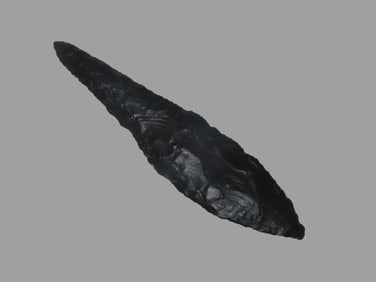 5 1/16" X 1 1/8" Four-Bevel Knife, Dacite, Jackson COA, Found in Harney Co OR