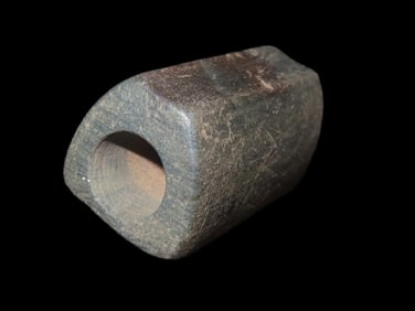 2" X 1 1/16" Fluted Bannerstone, found in Ohio