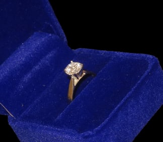 ABSOLUTELY STUNNING Brand New 14K White Gold Solitaire Ring, Lab Created Diamond from the Antwerp