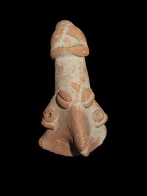 3" X 1 5/8" Pre-Columbian Colima or Nayarit terracotta figure, potentially dating from the