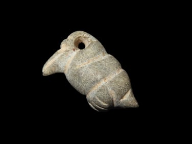 1 1/2" X 7/8"  Pre-Columbian Costa Rican stone bird effigy pendant