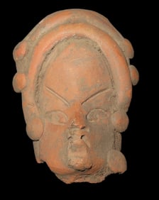 3" X 2 1/16" Pre-Columbian Head Effigy Fragment or Maskette, found in South America