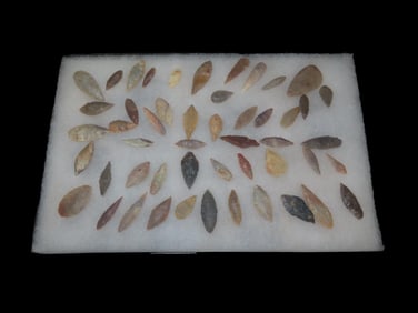 12 1/2" X 8 1/4" Frame of Arrowheads