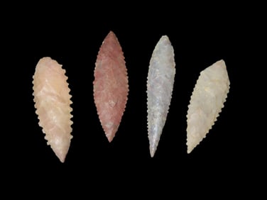 Lot of 4 Extremely Well Made and Higher Grade Neolithic African Points