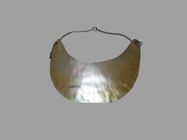 6 1/8" x 2 3/4" Papua New Guinea Kina shell necklace, a traditional piece of jewelry and a form of