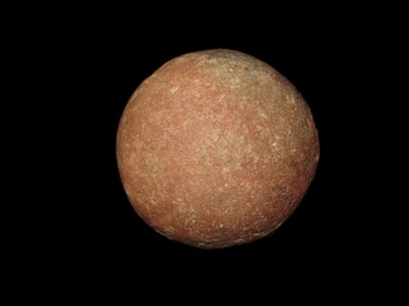 2 1/4" Red Fine Grained Quartz  Game Ball Found In Knox Co. Ohio